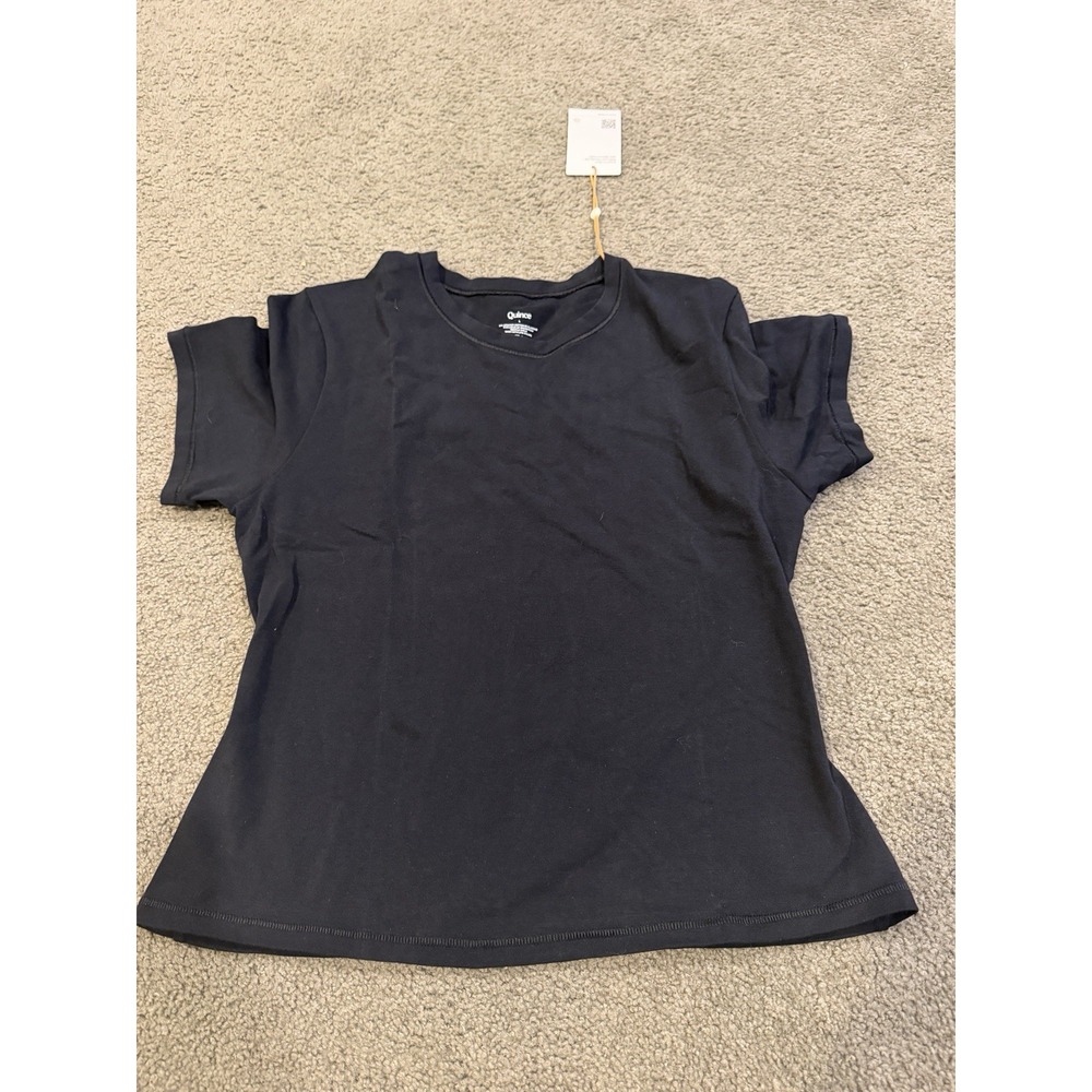 Quince Sleeved Top Women's Black Size Large NWT